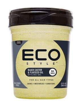 ECO Style Black Castor & Flaxseed Oil Styling Gel - 32 oz